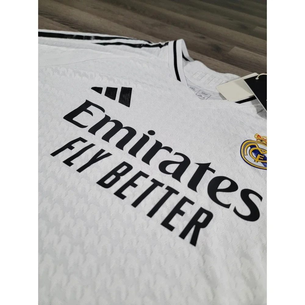 Adidas Authentic Real Madrid Home Soccer Jersey 24/25 2XL White Long Sleeve NWT